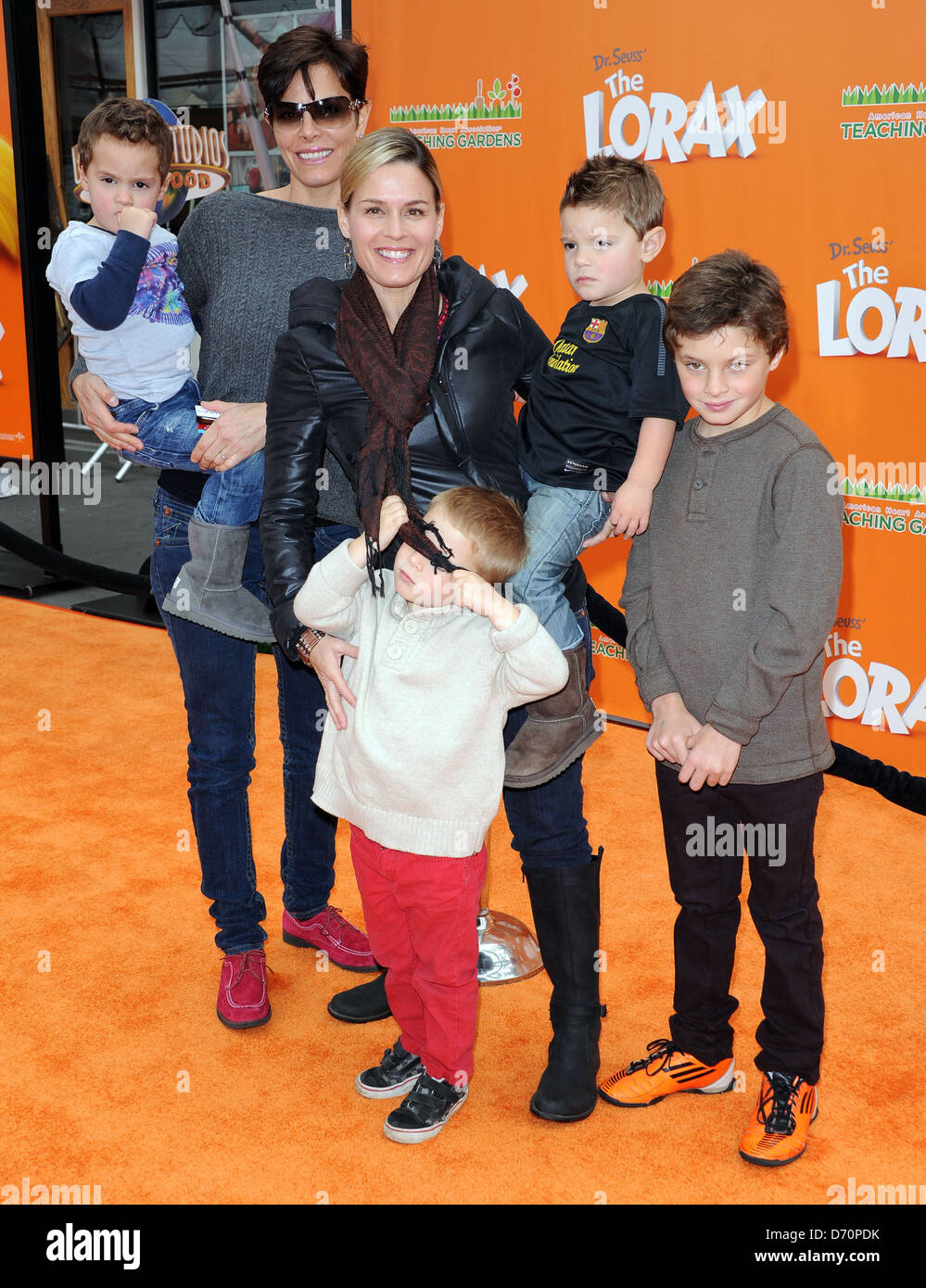 Cat Cora and wife Jennifer Cora with children Zoran, Caje, Thatcher(00)