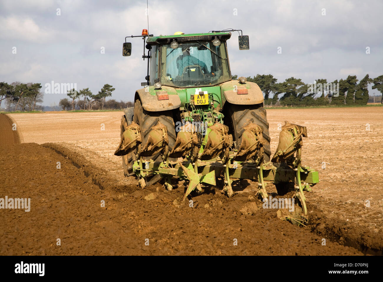John Deere Tractors In Field