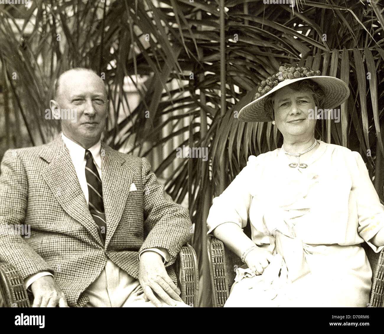 Mr & Mrs A. Atwater Kent, Palm Beach, ca 1940 Stock Photo