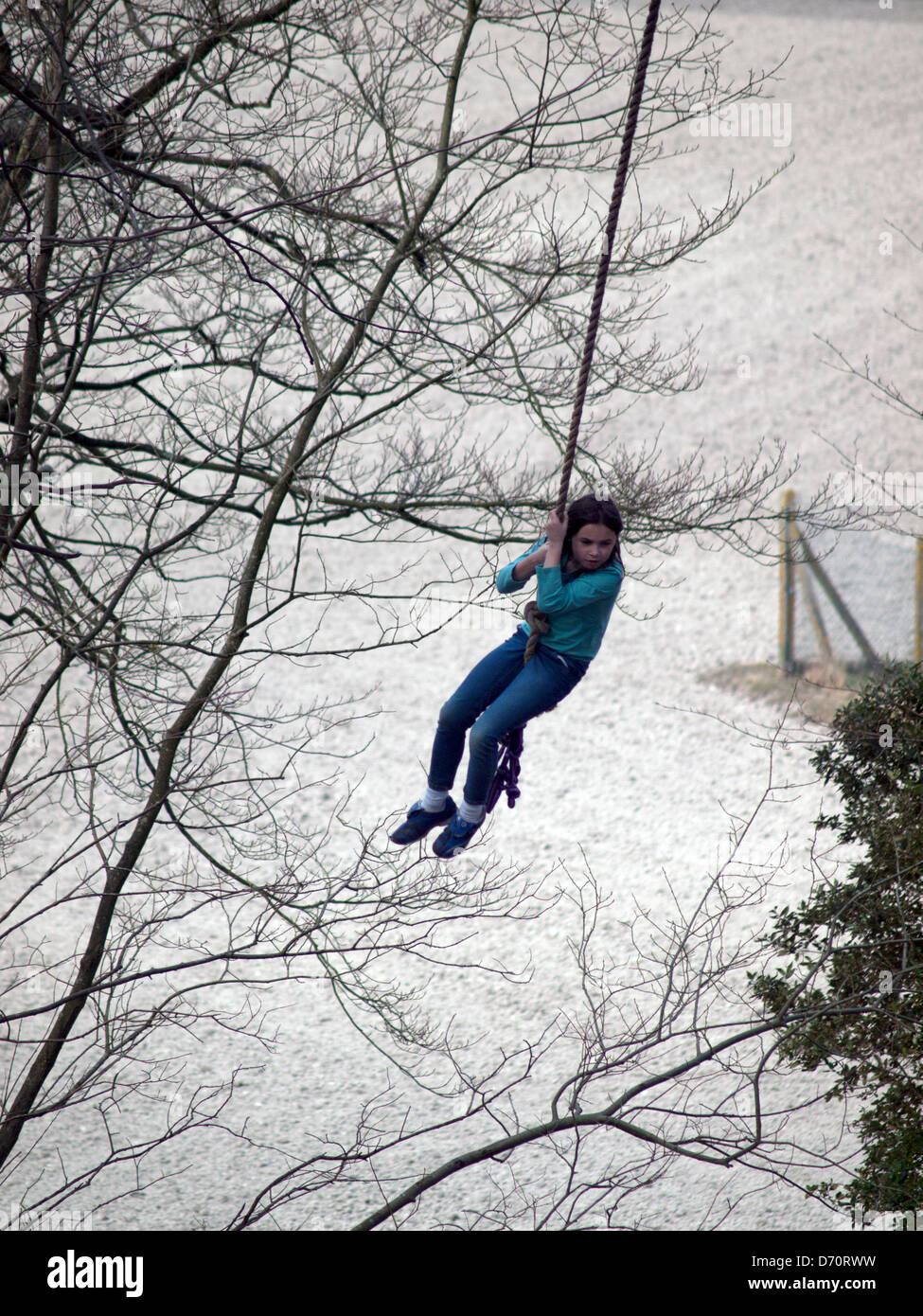 Swinging on a tree rope hires stock photography and images Alamy