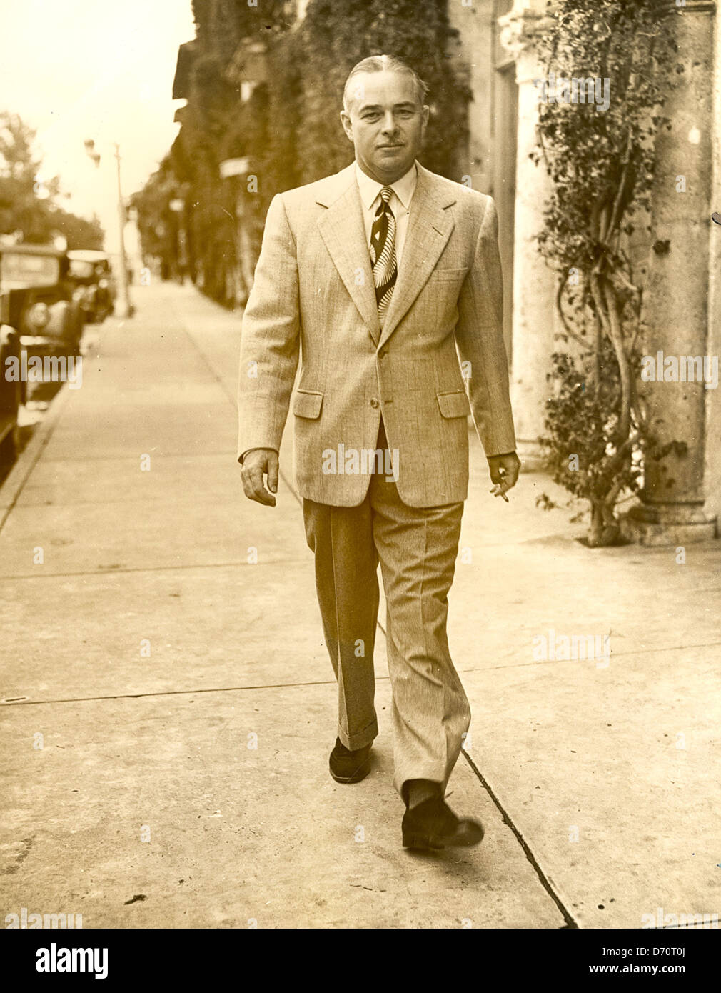 Charles B. Wrightsman, oilman and polo player on Worth Ave, 1941. Bert Morgan Photo Stock Photo