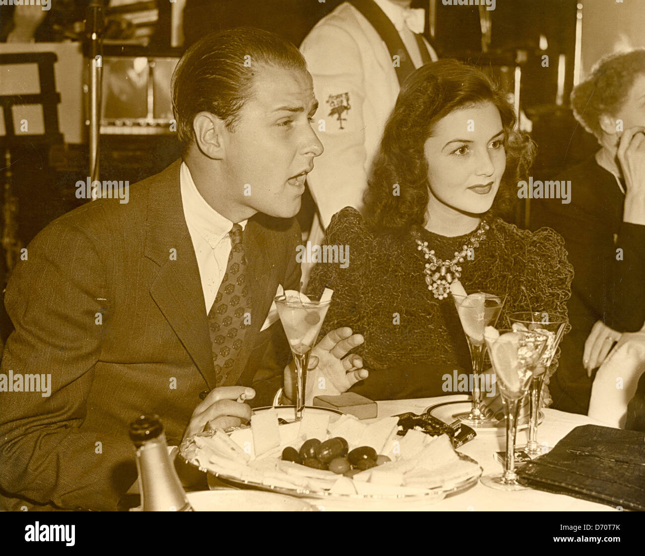 Brenda Frazier with William Livingston at the Stork Club in New York. January 29, 1939. Bert Morgan Photo Stock Photo