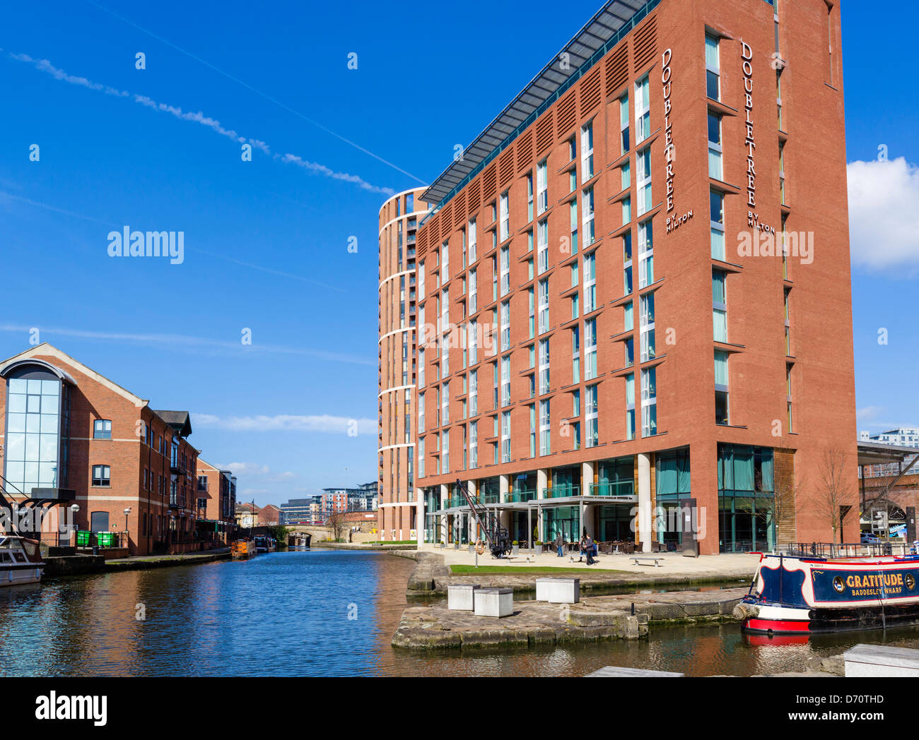 The DoubleTree Hotel by Hilton, Granary Wharf, Leeds, West Yorkshire, UK Stock Photo