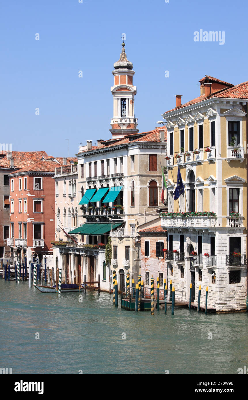 Reinaissance buildings Grand Canal of Venice, Italy Stock Photo