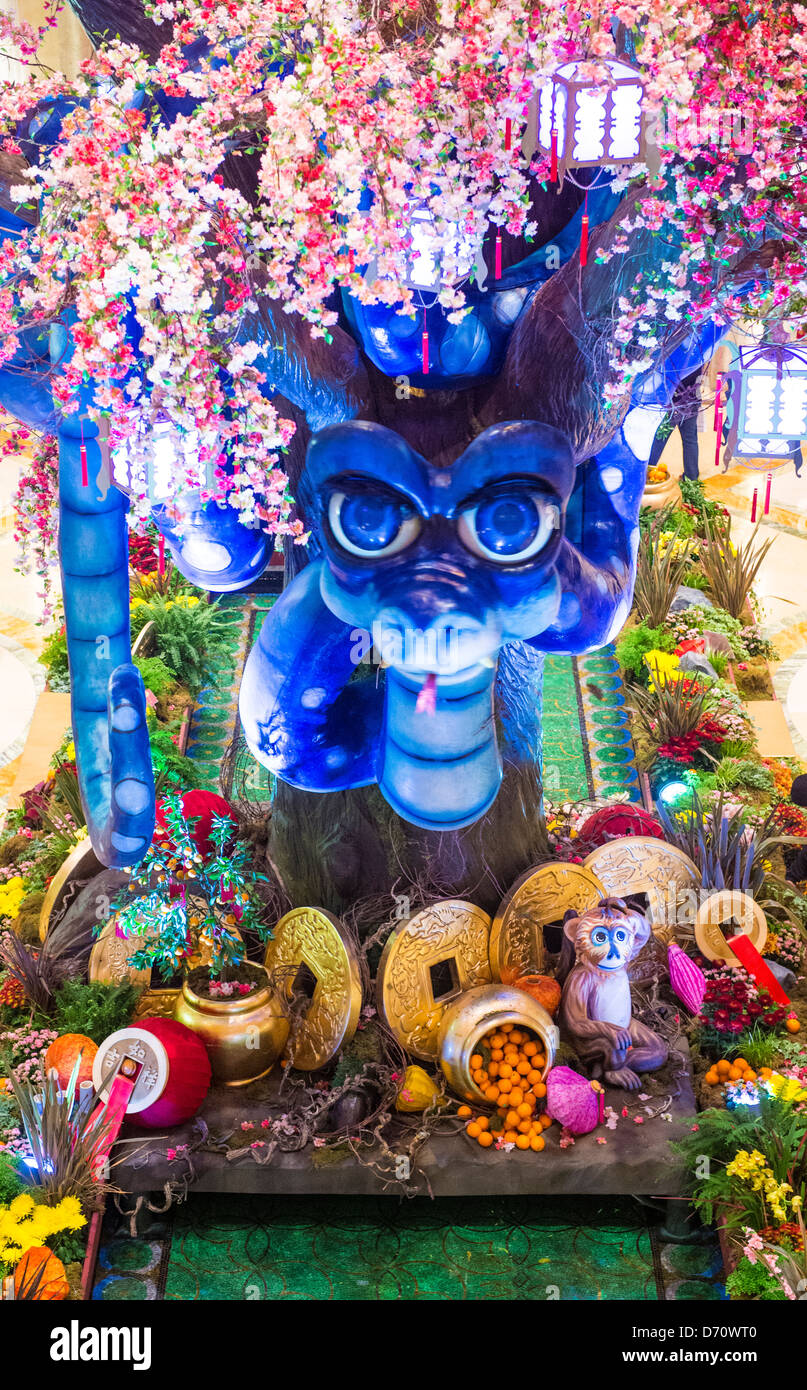 Chinese New year decorations in the hotel in Las Vegas Stock
