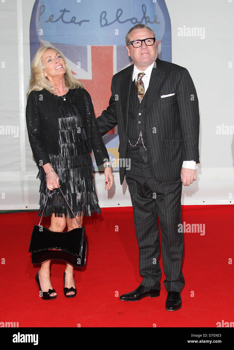 Ray Winstone with his wife Elaine Winstone The Brit Awards 2012 held at The O2 - Arrivals London, England - 21.02.12 Stock Photo