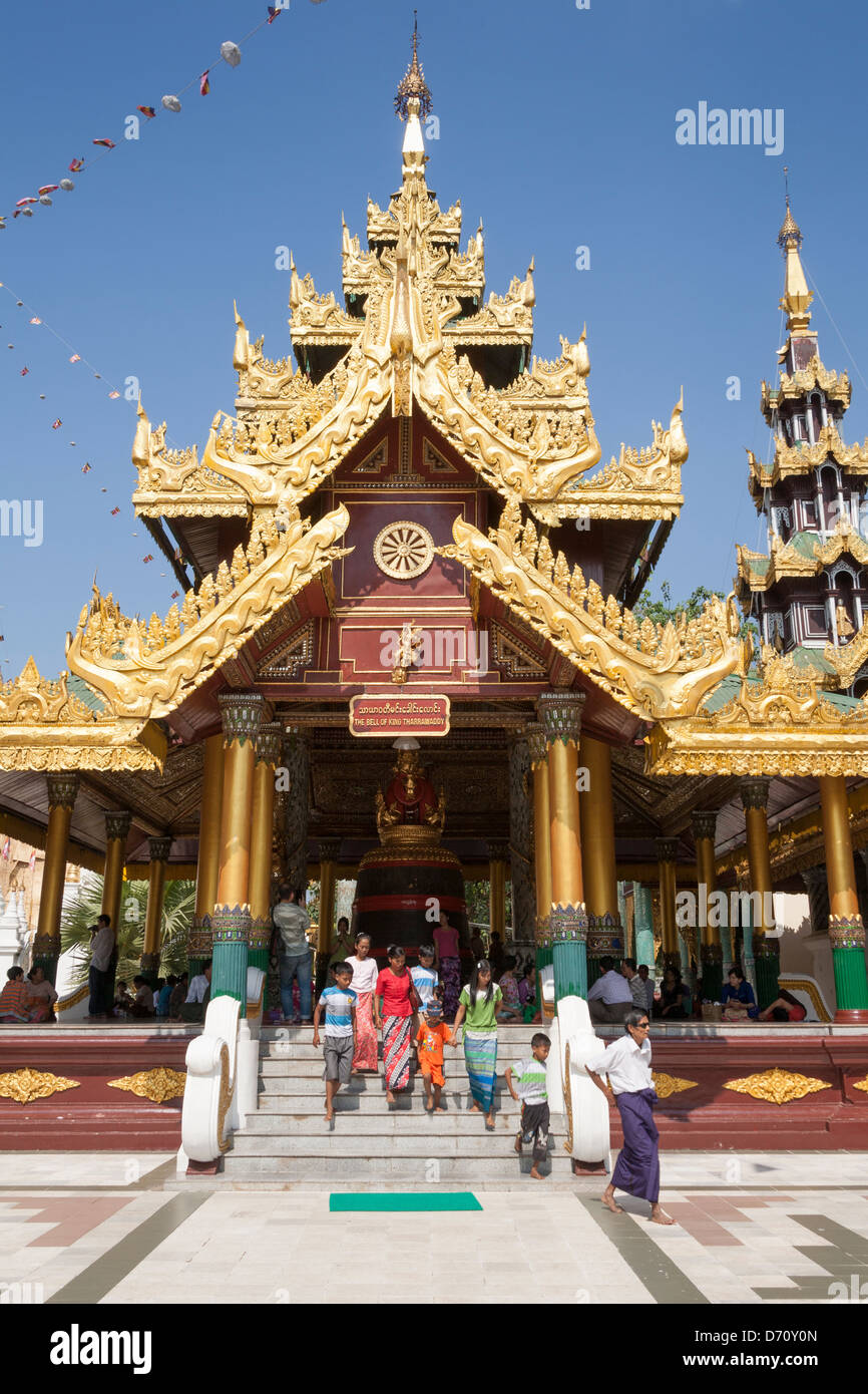 Building housing the Bell of King Tharrawaddy, Shwedagon Pagoda, Yangon