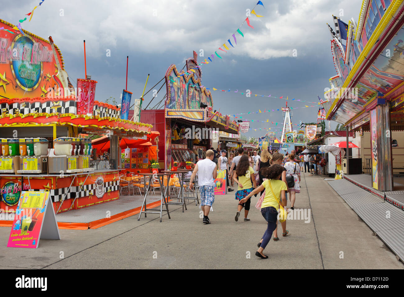 Berlin germany visitors german american volksfest hires stock