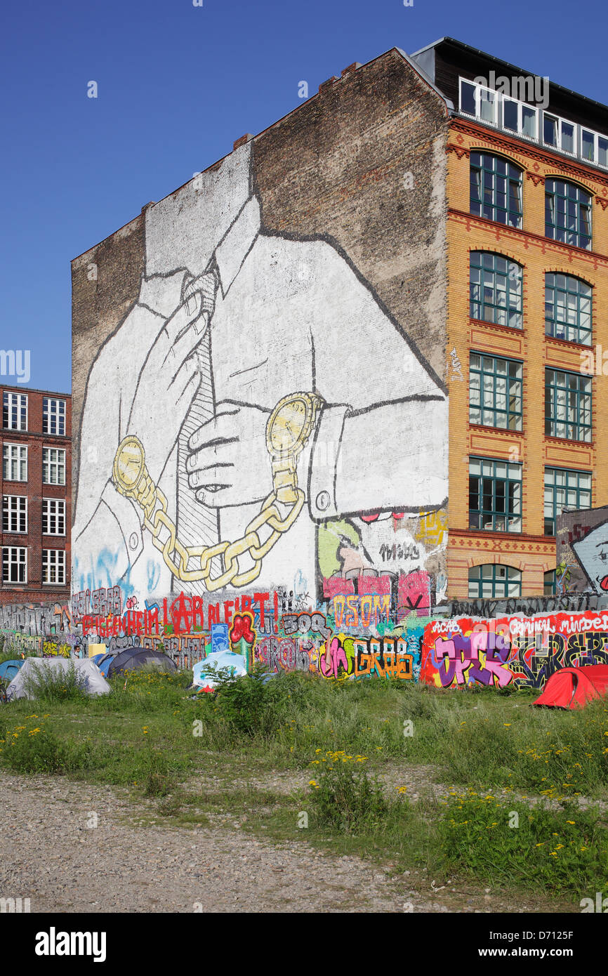 Berlin, Germany, undeveloped land at the Silesian street corner