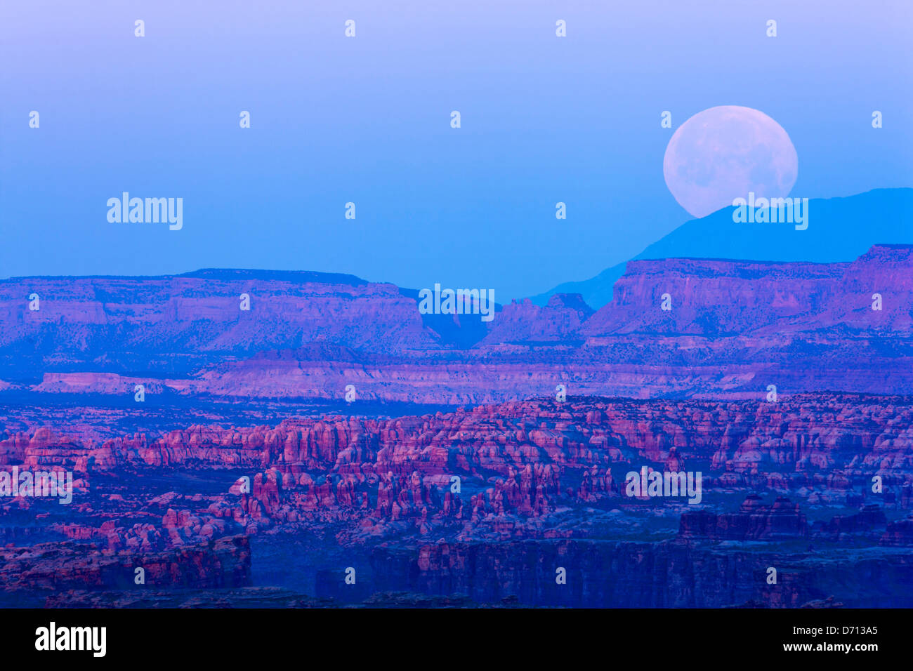 USA, Utah, Canyonlands National Park, View from Needles Overlook Stock Photo