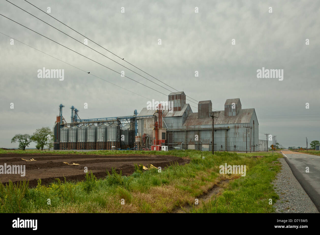 Grain storage on a farm Stock Photo Alamy