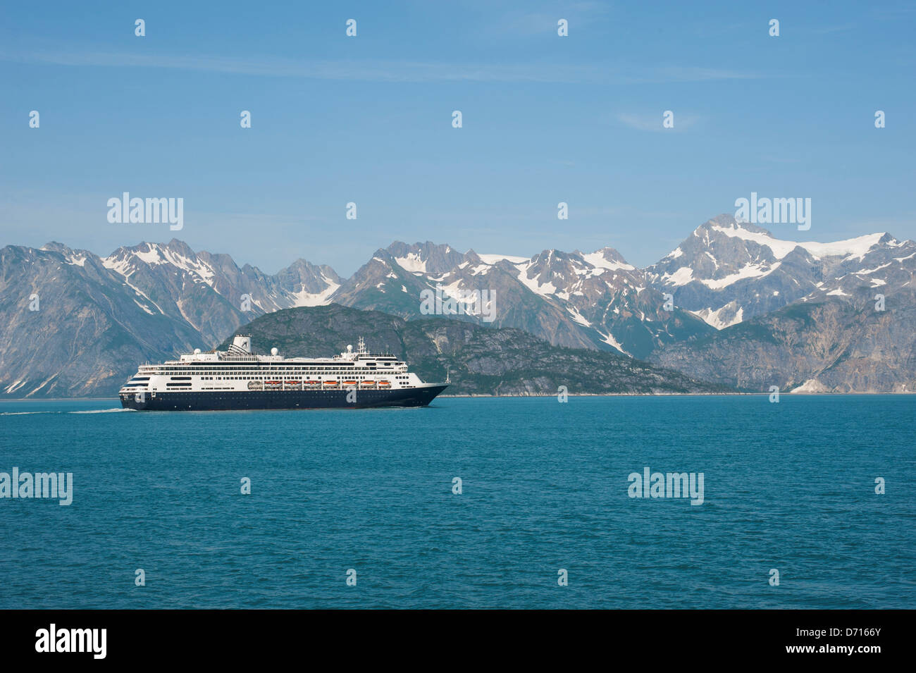 Holland America cruise ship MS Zaandam in Glacier Bay National Park, Alaska, USA Stock Photo