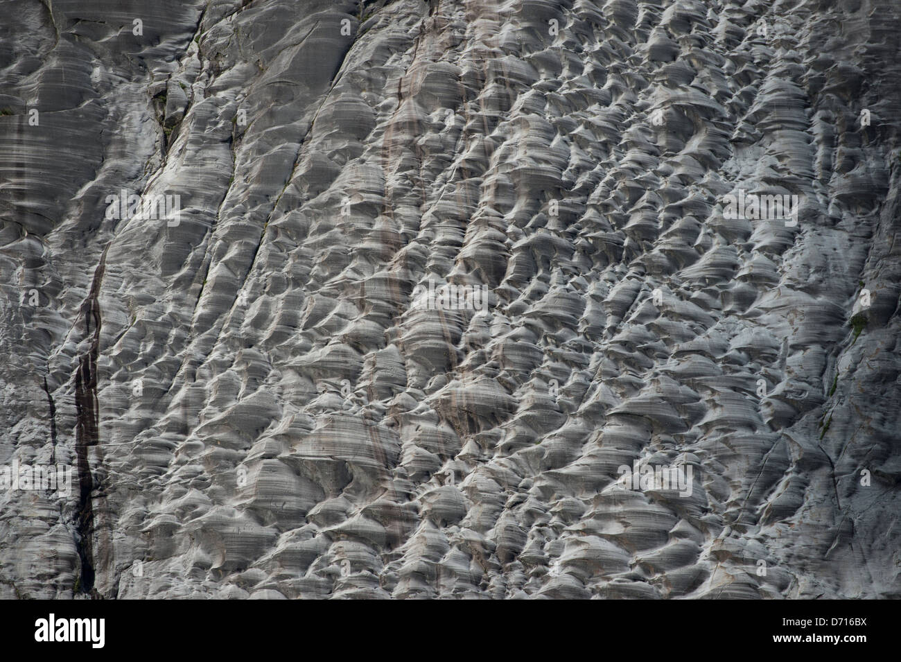 Chattering Rocks Fjord wall near Dawes Glacier chatter marks series marks made by ...