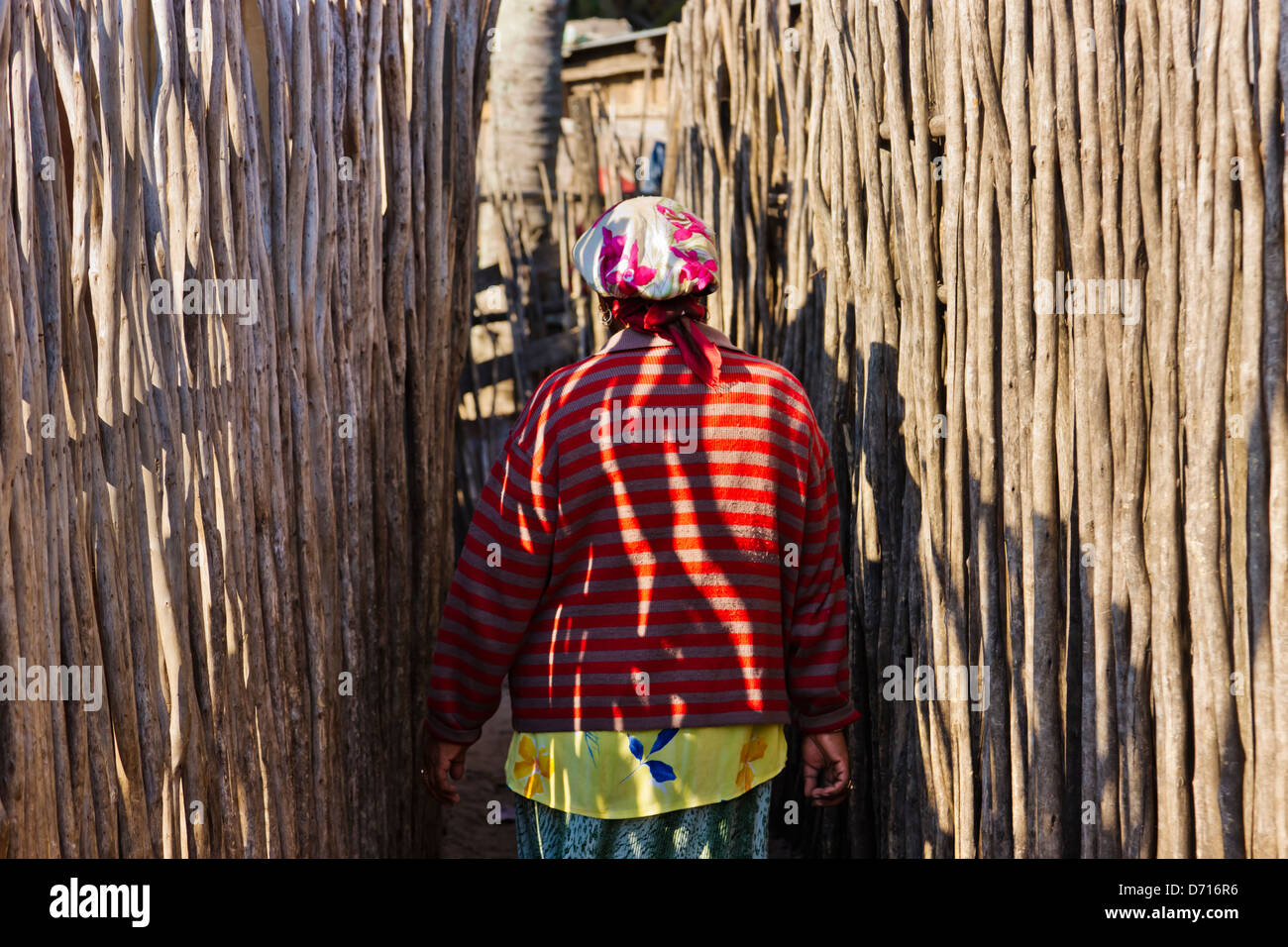 Village people, Fort Dauphin, Madagascar Stock Photo