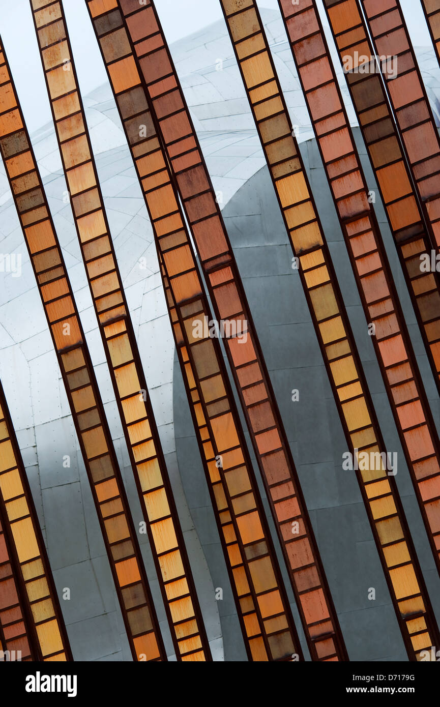 Grass blades sculpture seattle center hires stock photography and