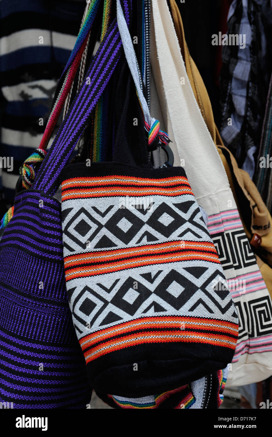 Colorful Colombian Mochila Bags In Market Near The Gold Museum In La  Candelaria, The Old Town Of Bogota, Colombia Stock Photo - Alamy