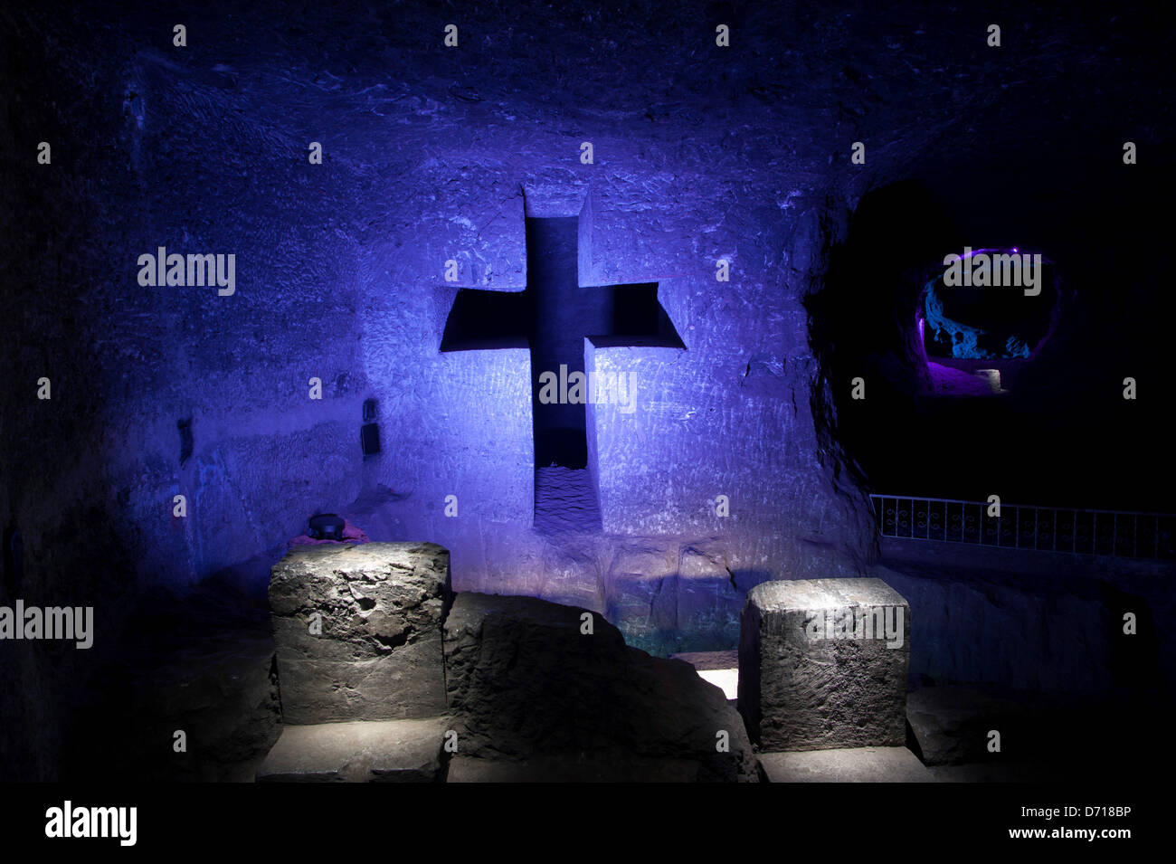 Stations Of The Cross At The Salt Cathedral (Salt Mine) In Zipaquira Near Bogota, Colombia Stock Photo