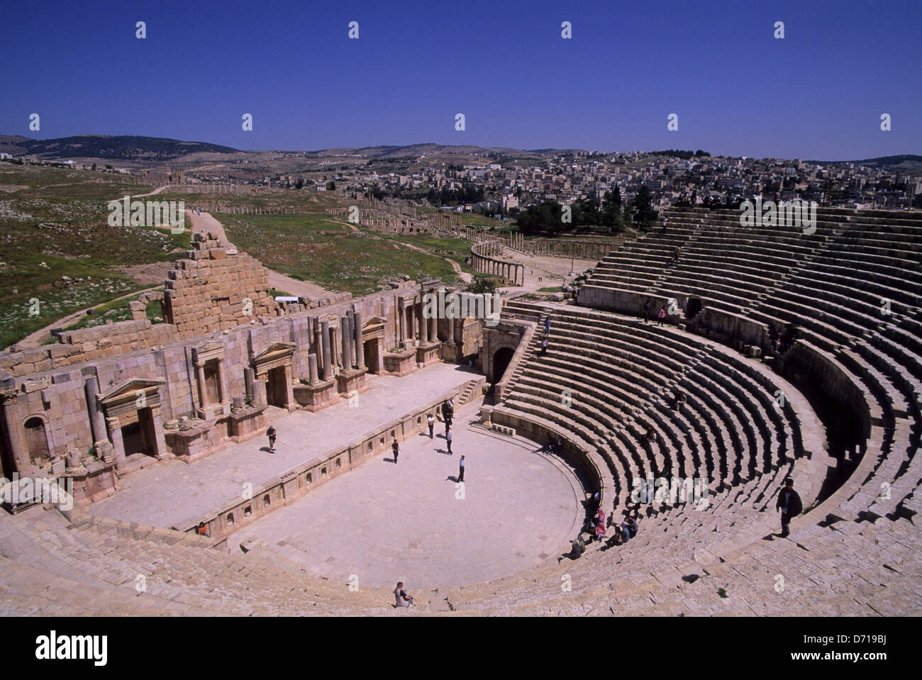 Jordan, Jerash, Ancient Roman City, South Theatre Stock Photo - Alamy