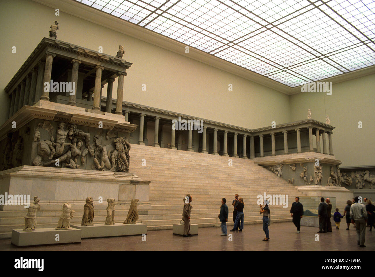 Germany, East Berlin, Pergamon Museum, Pergamon Altar Stock Photo