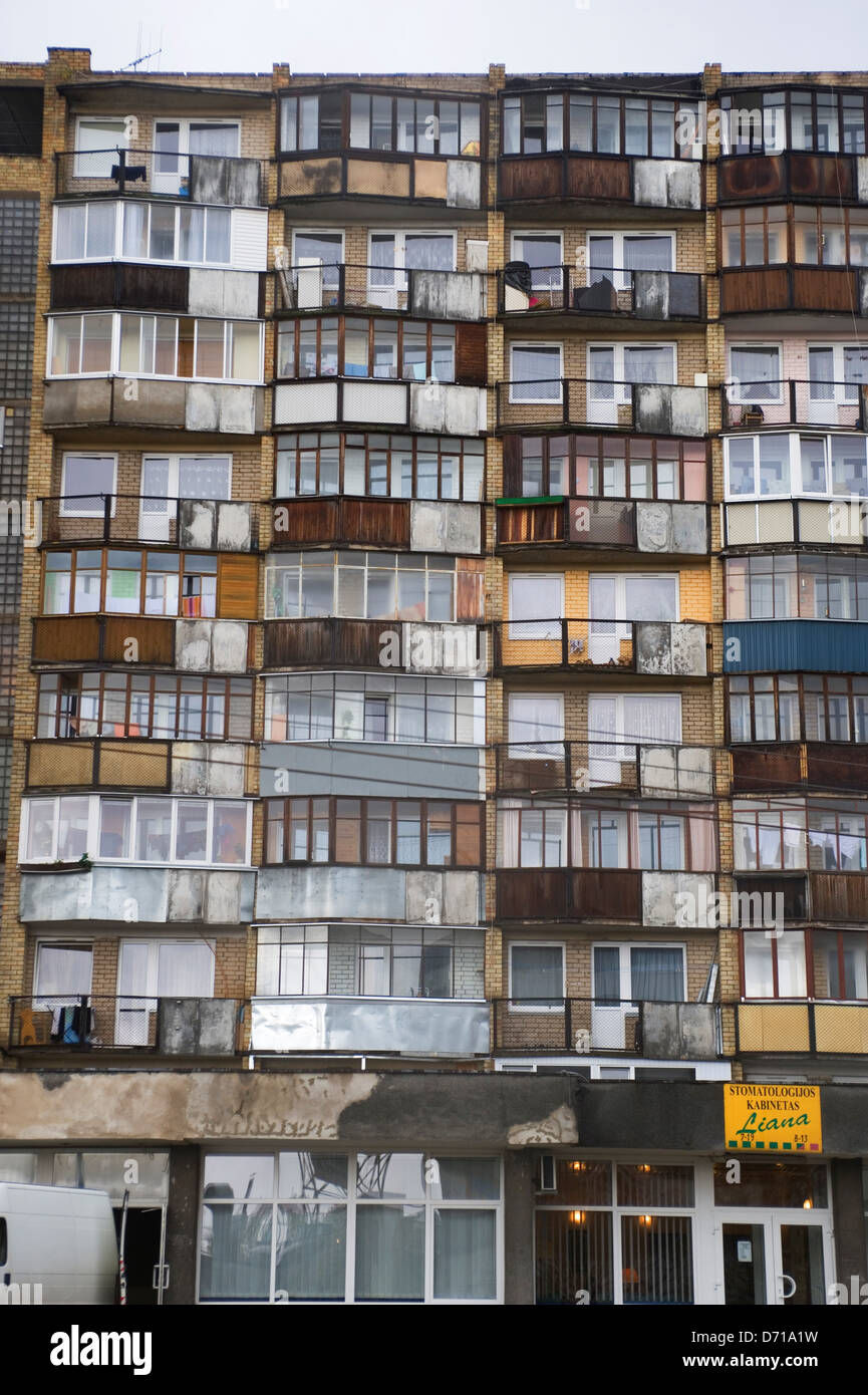 Lithuania, Vilnius, Soviet Built Apartment Buildings Stock Photo Alamy