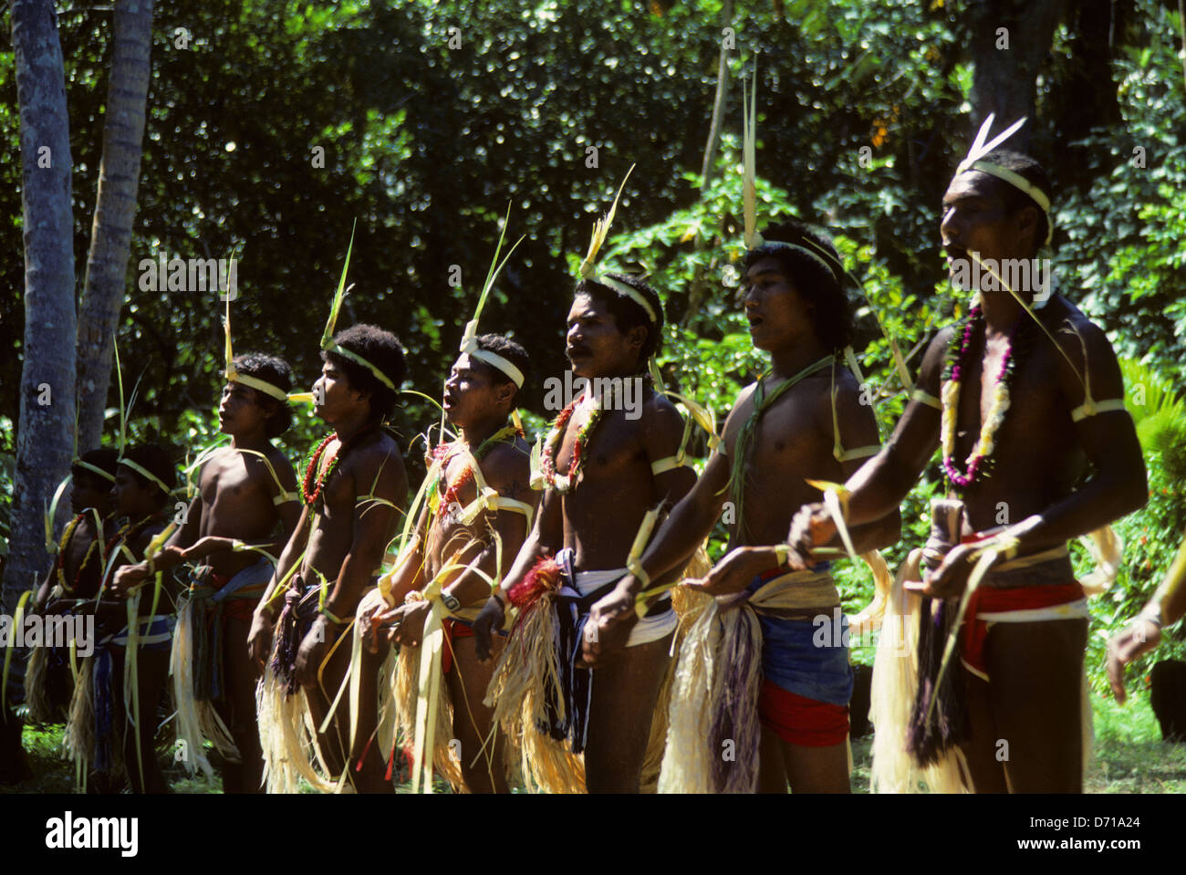 Micronesia, Yap Islands, Map Island, Traditional Tribal Men'S Dances Stock Photo