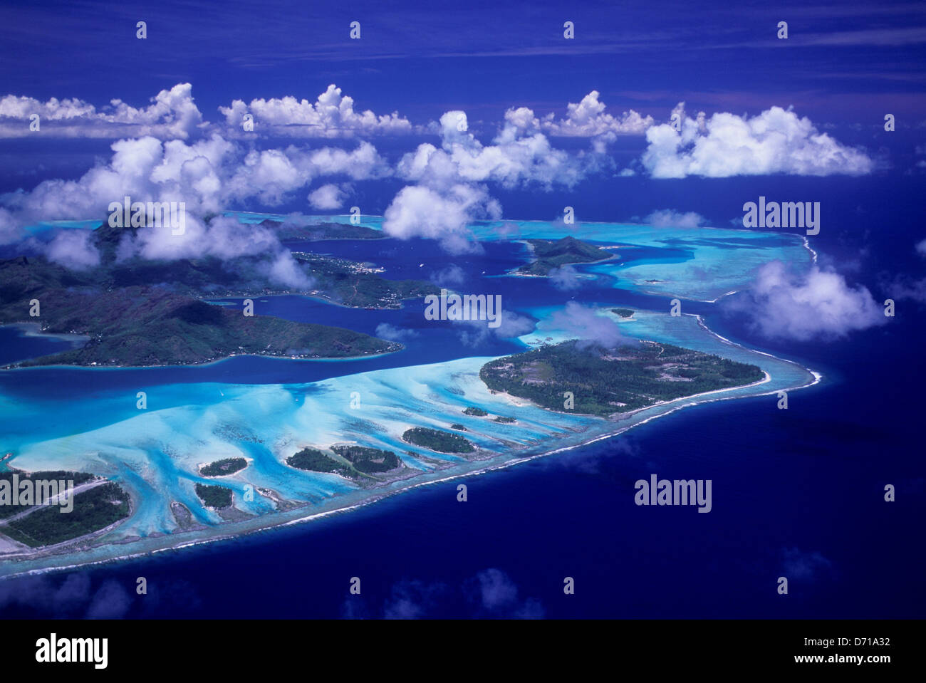 French Polynesia Society Islands Bora Bora Aerial View Of Lagoon And French Polynesia Society Islands Bora Bora Aerial View Of Lagoon And