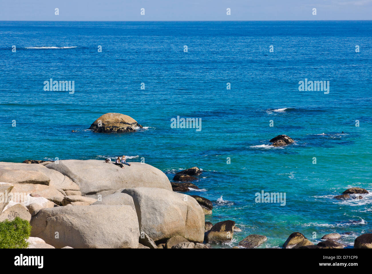 Beach at Camps Bay, Cape Town, South Africa Stock Photo