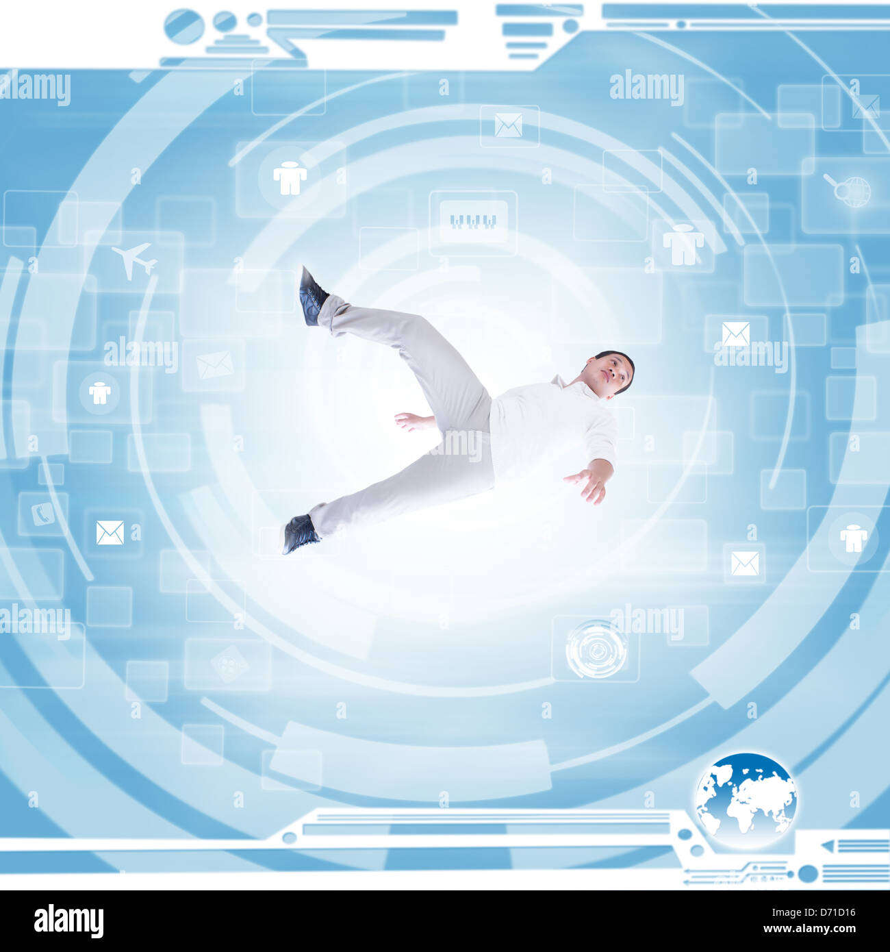 Man In Cyberspace Part 3,Let Me Flow Stock Photo