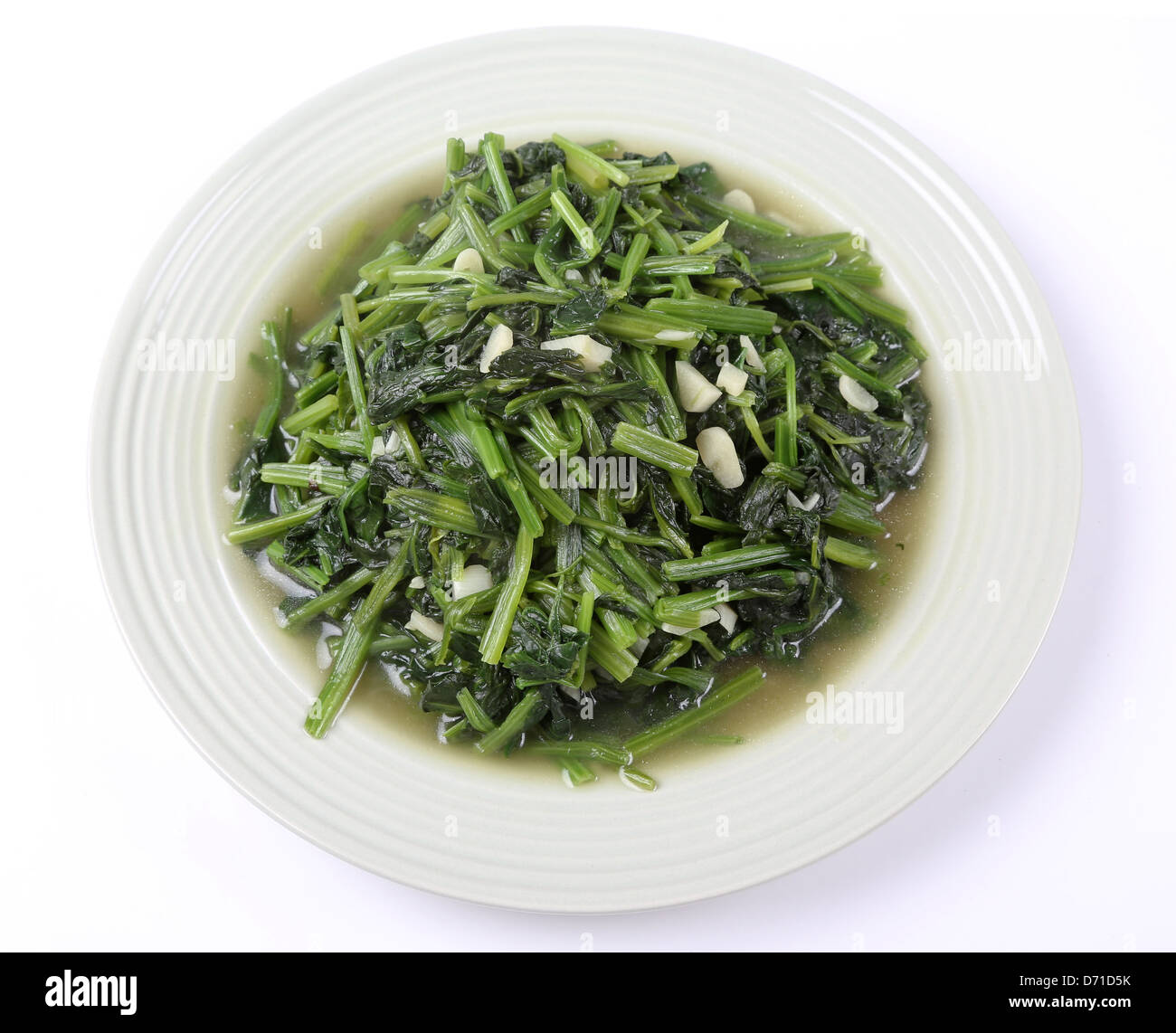 It's chinese vegetable called spinach Stock Photo