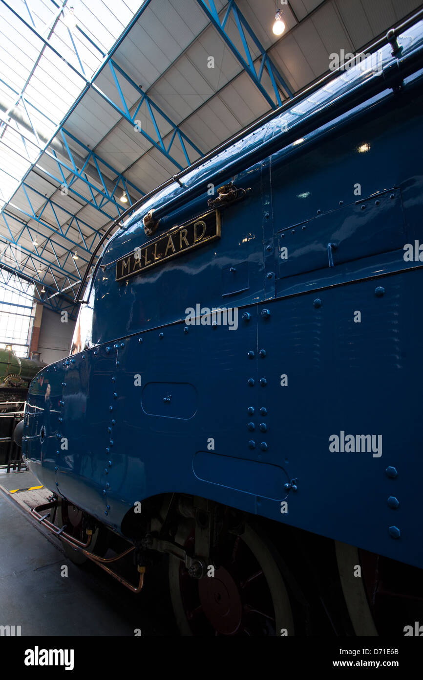 Number 4468. The Mallard Locomotive engine, attained a World Speed record for Steam Traction of 128 mph on July 3rd 1938 Stock Photo
