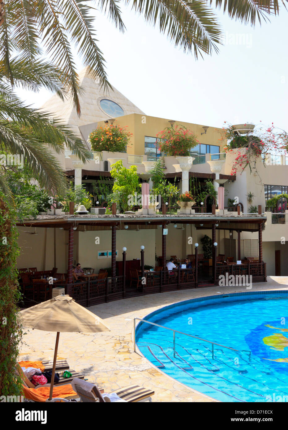 Hotel Swimming Pool and Terrace on Top of the Wafi Shopping Mall, Dubai