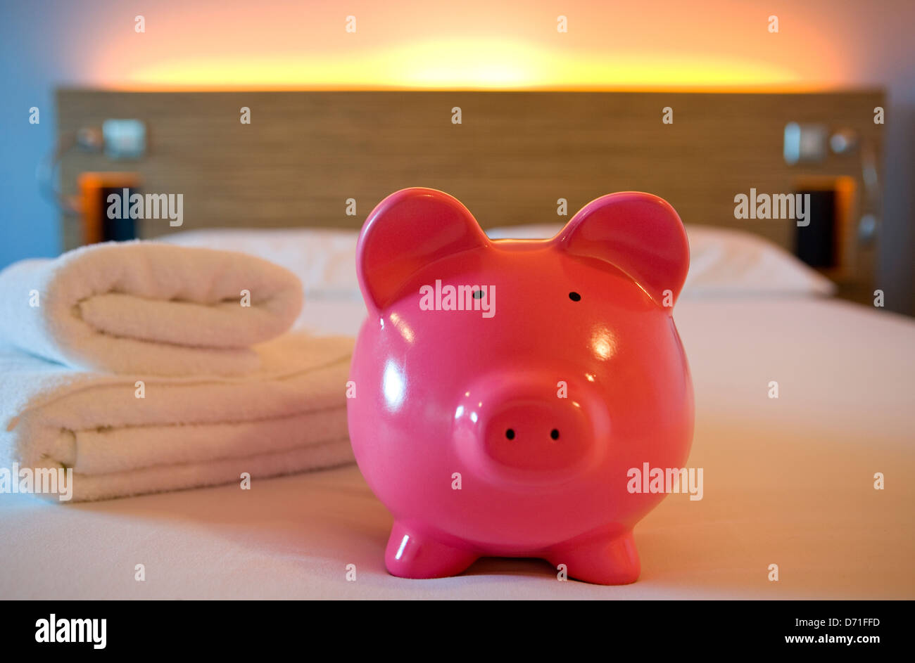 saving money at hotels Stock Photo