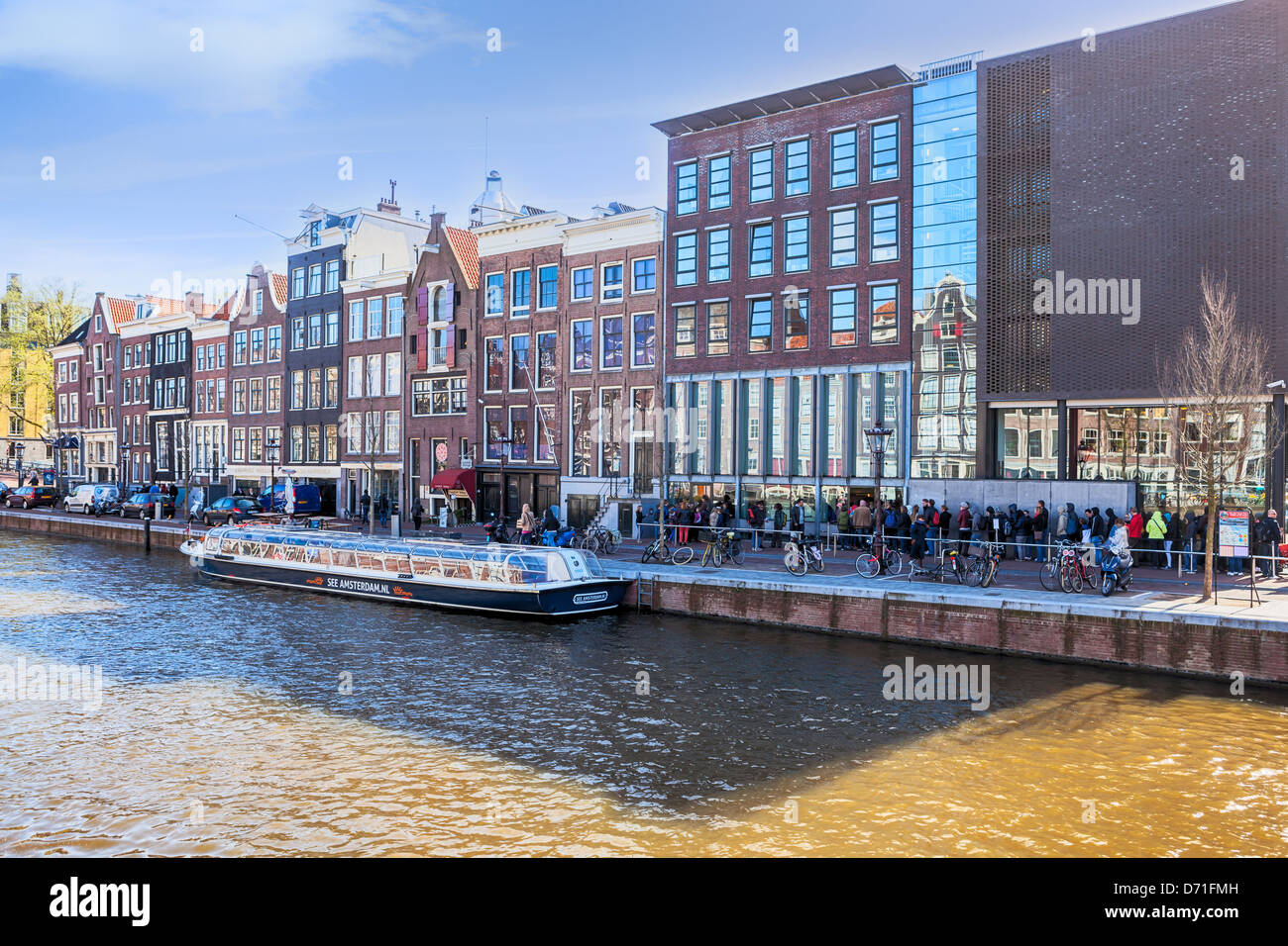 Amsterdam, Prinsengracht, Anne Frank House, North Holland, Netherlands Stock Photo