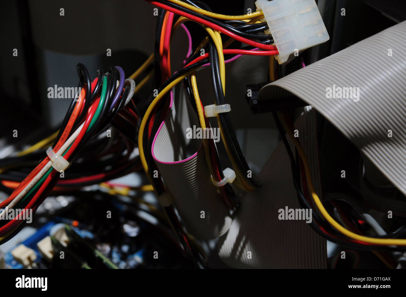 Computer cables and wires Stock Photo Alamy