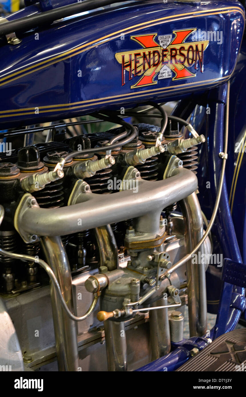 henderson motorcycle engine Stock Photo - Alamy