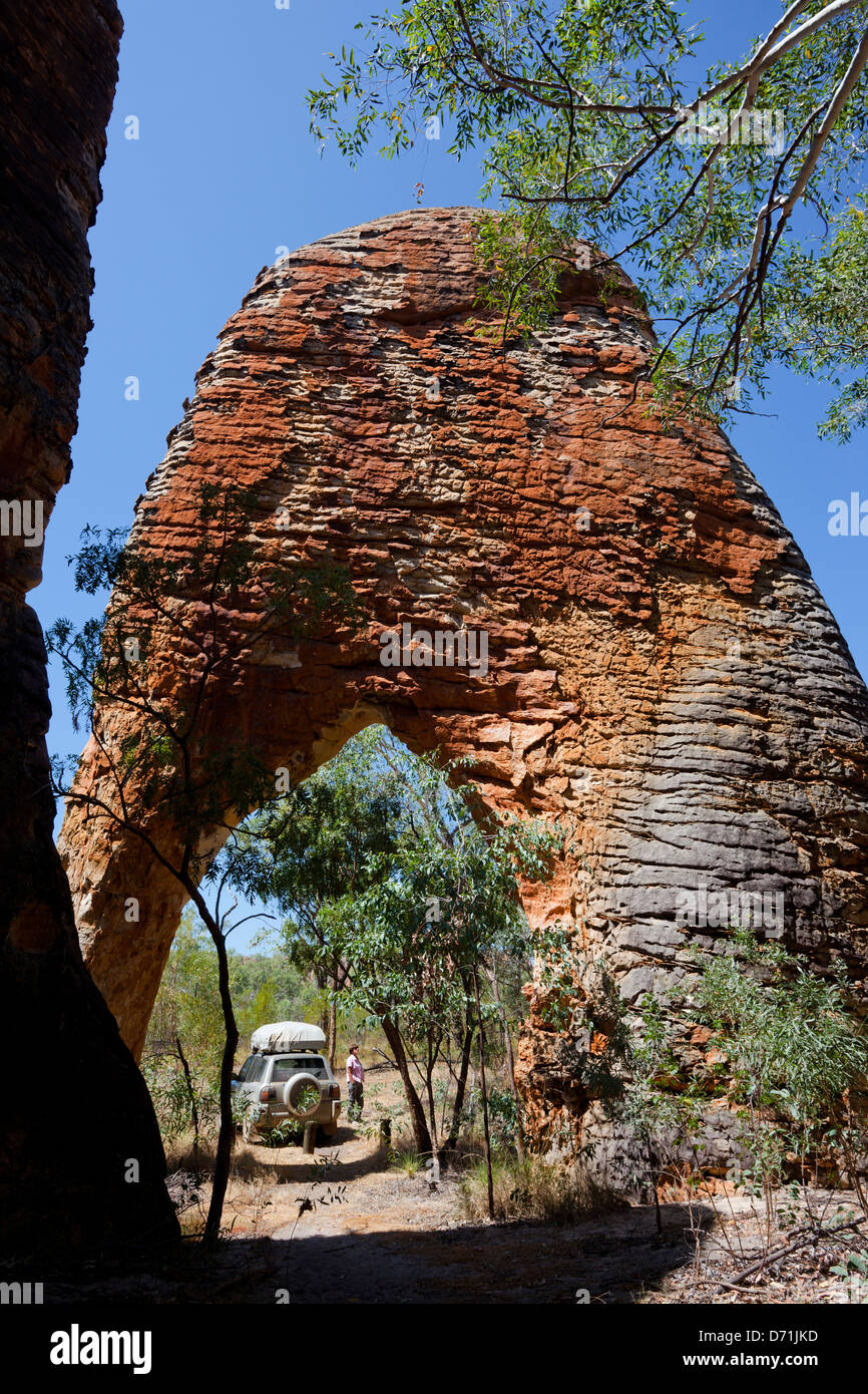 Australia, Northern Territory, Limmen National Park, natural archway at the Western Lost City Australia, Northern Territory, Limmen National Park, natural archway at the Western Lost City