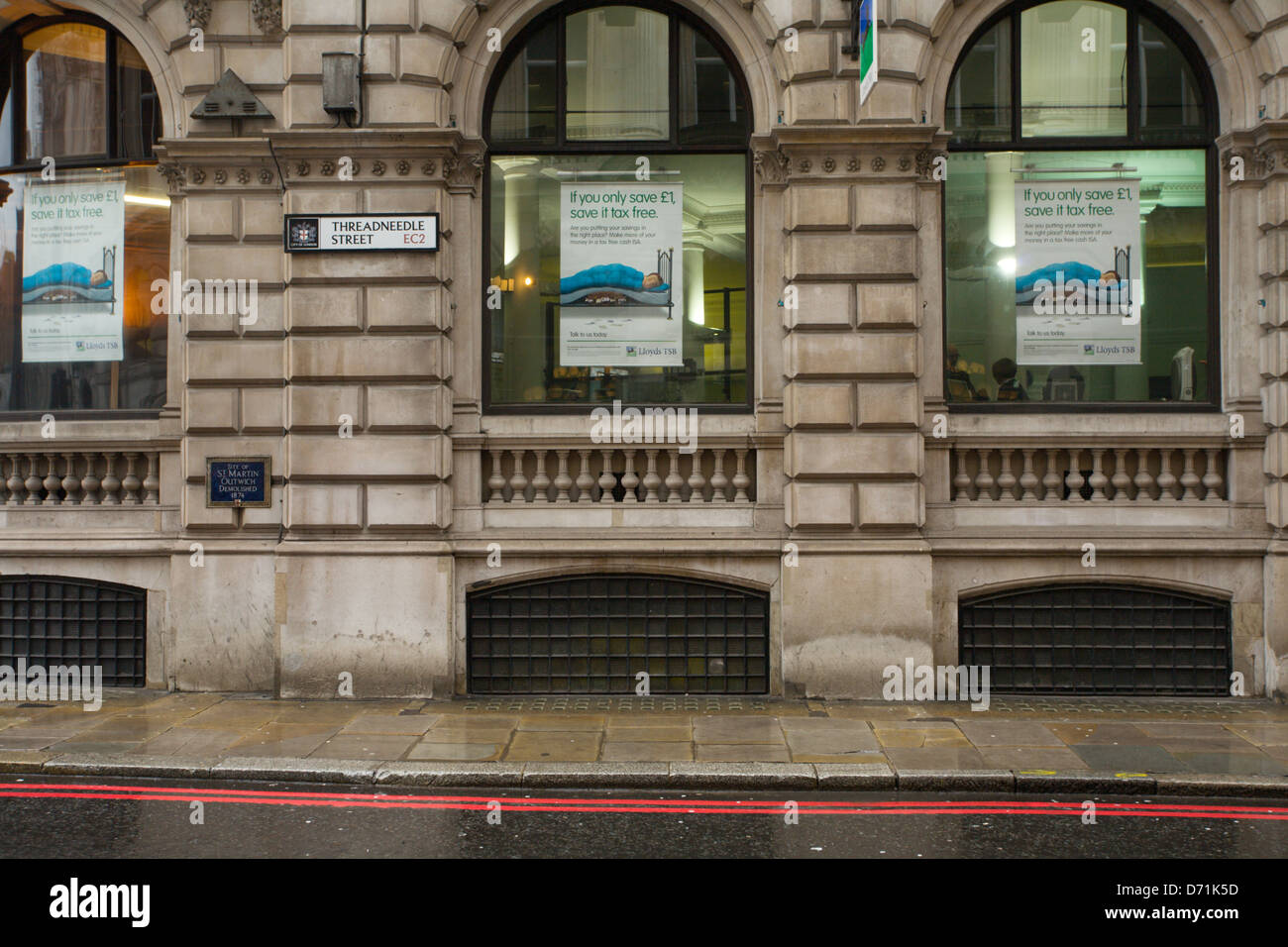 Lloyds bank branch, 39 Threadneedle Street, London Stock Photo