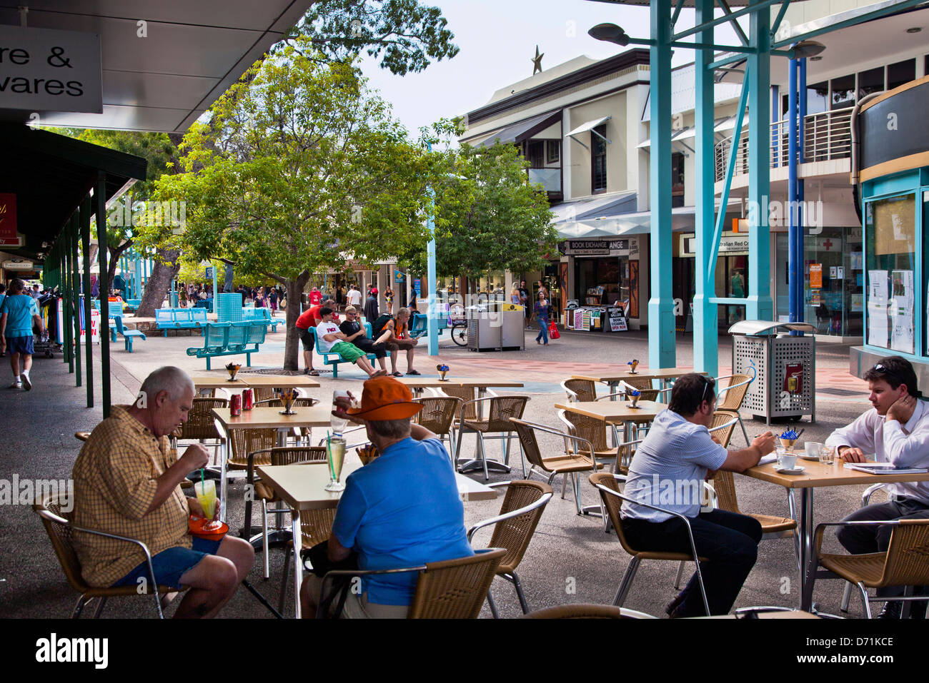 Australia, Northern Territory, Darwin, view of Smith Street Mall in the Centre of Dawin Stock Photo