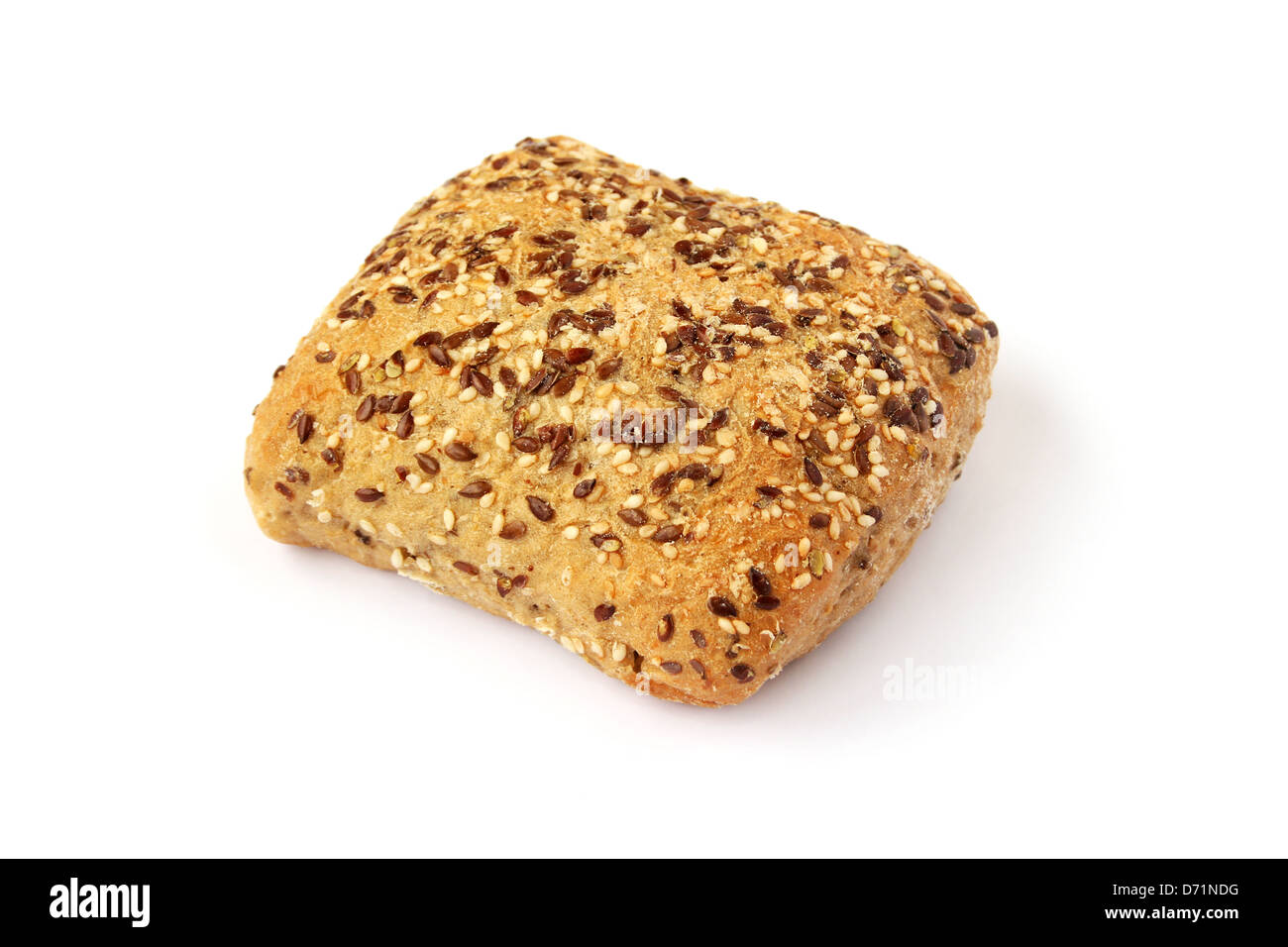 Bread with sesame seeds isolated on white background Stock Photo - Alamy