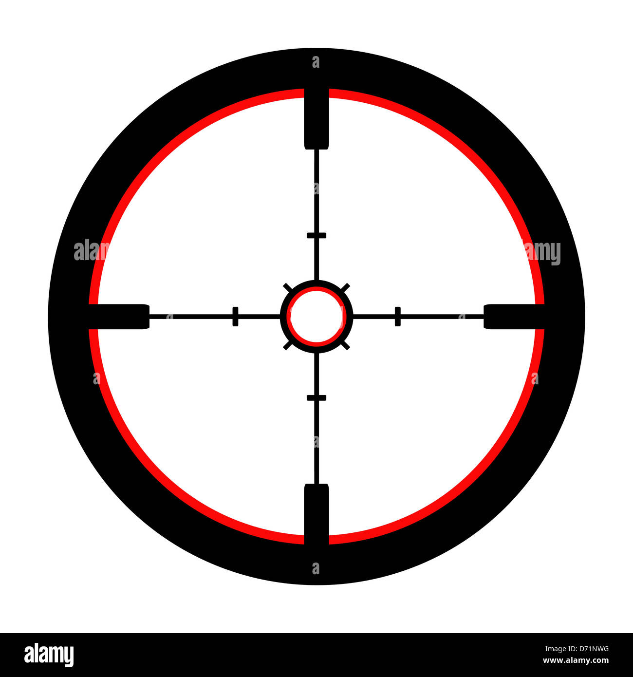 Isolated Illustration of a Crosshair Stock Photo