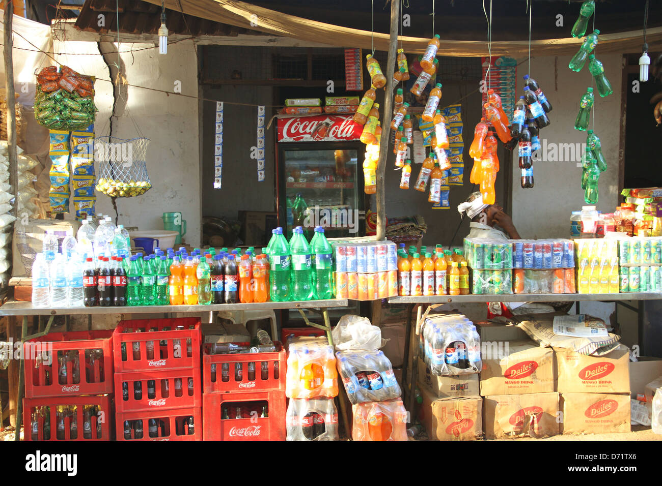 Cool drinks shop Stock Photo