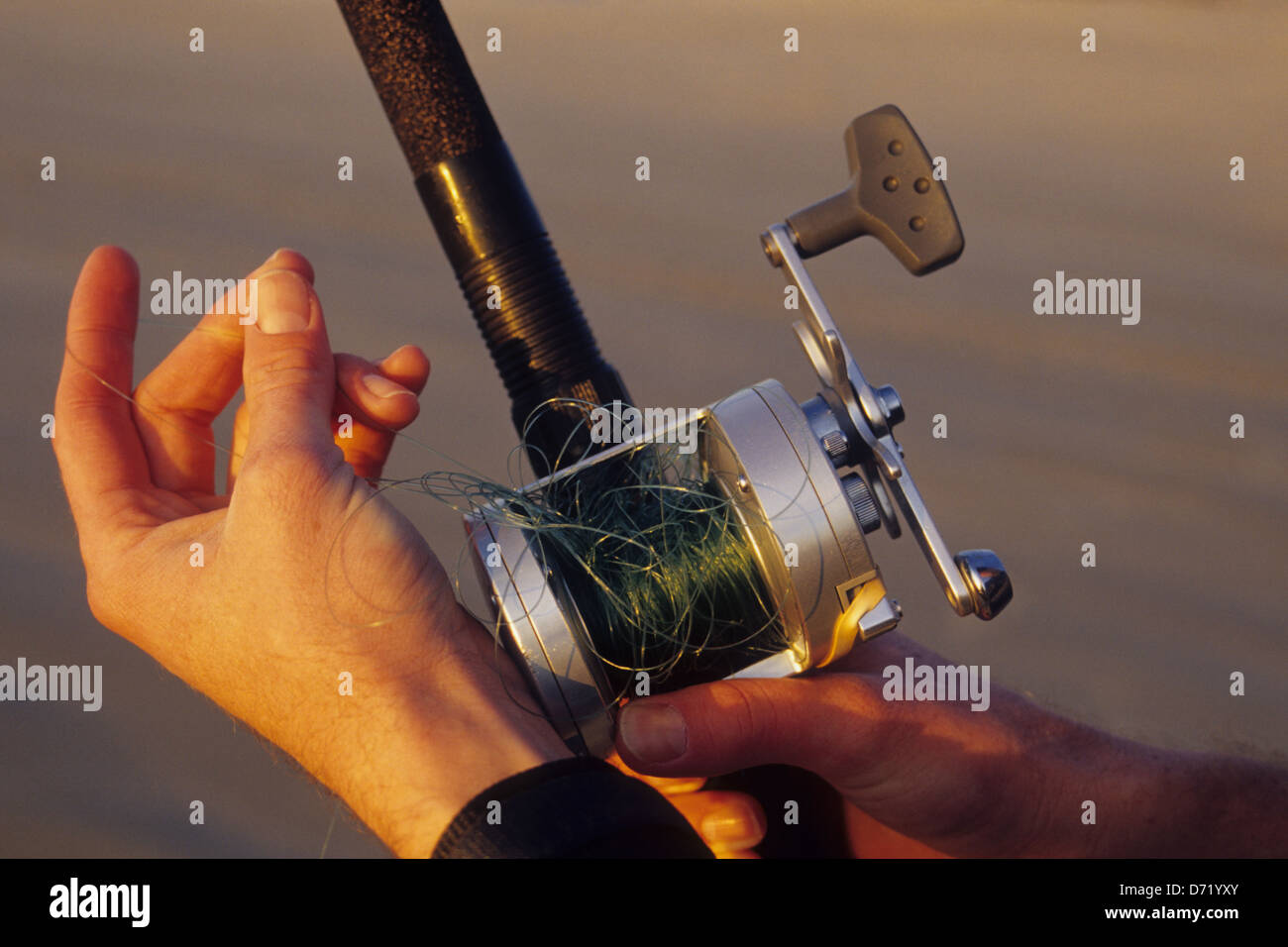Conventional reel fishing line hi-res stock photography and images - Alamy