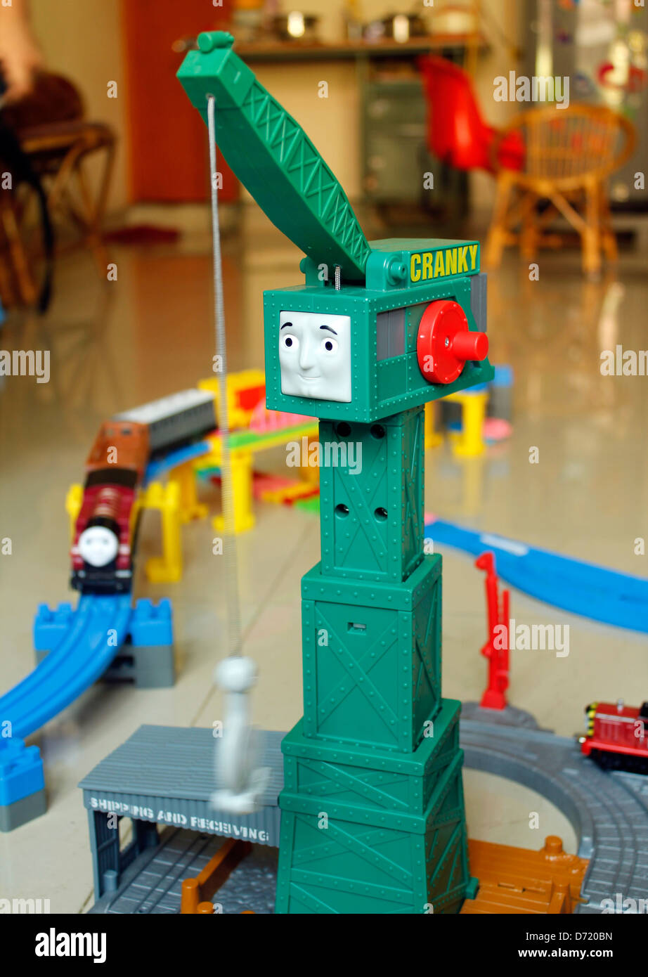 cranky the crane in the Thomas and friends play set Stock Photo Alamy