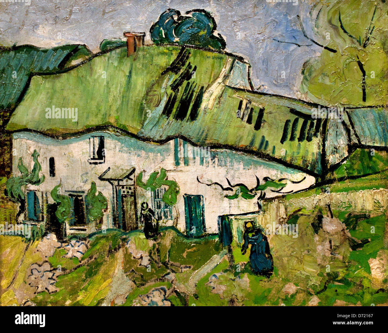 Farm Cottage 1890 Vincent van Gogh 1853 - 1890  Dutch Netherlands Stock Photo