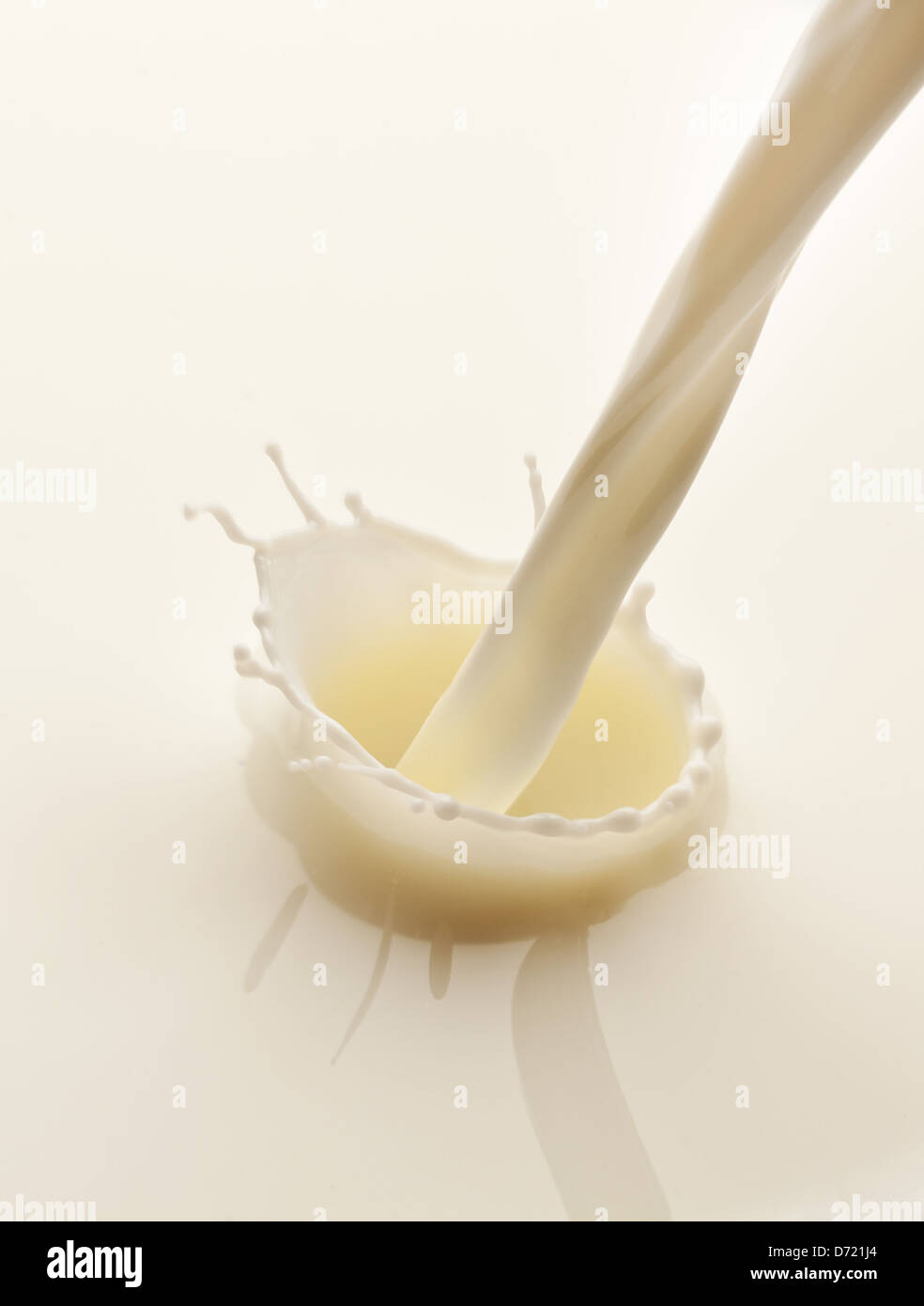 Splash of milk on a white background Stock Photo - Alamy