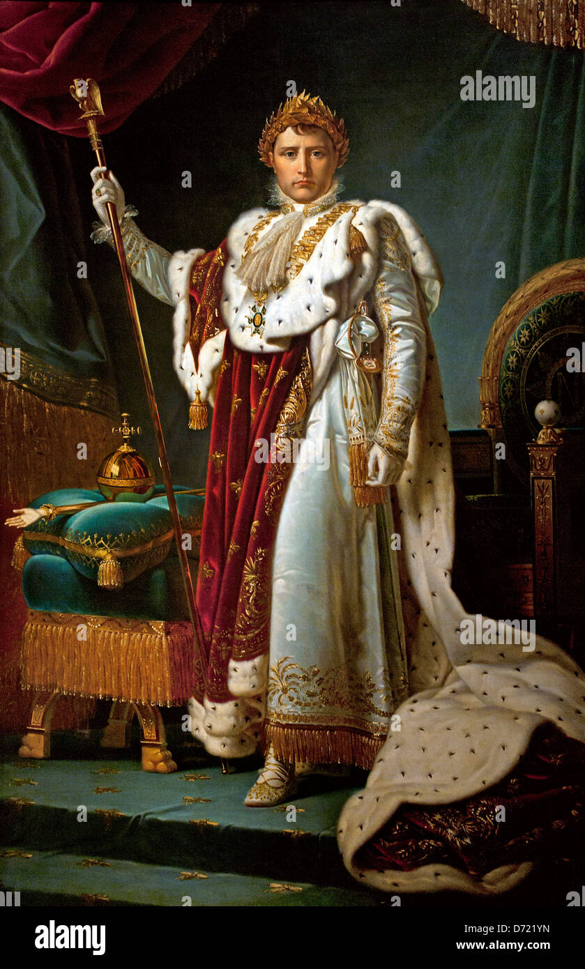 Emperor Napoleon Bonaparte I  studio of Francois Pascal Simon Gérard 1770-1837 France French Stock Photo