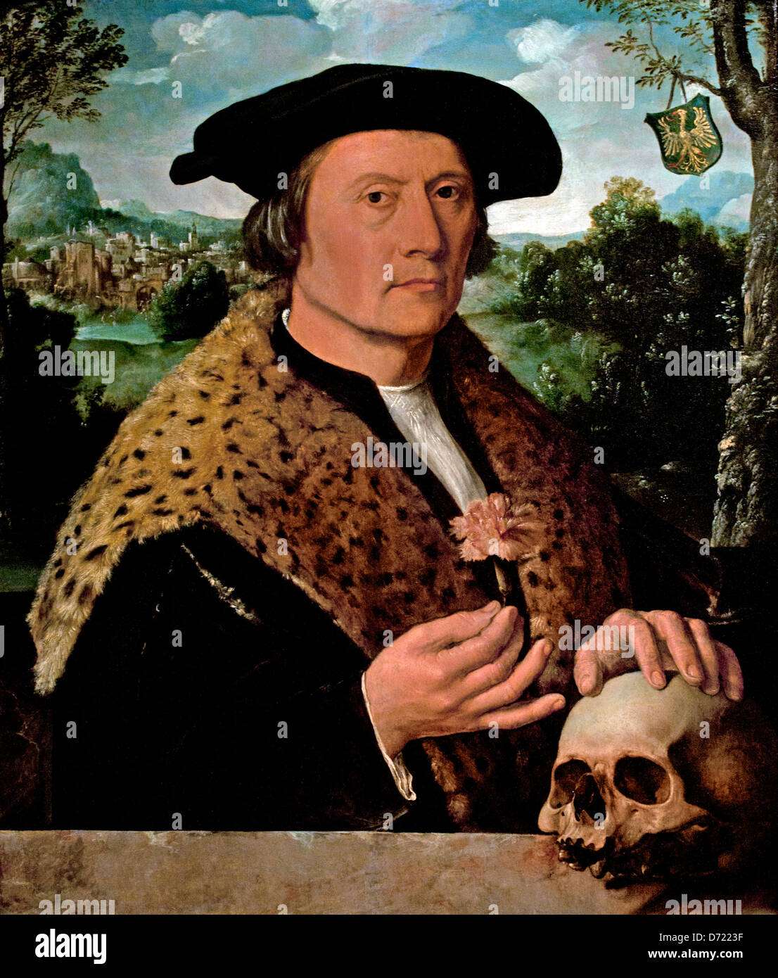 Portrait of Pompeius Occo German 1531 by Dirck Jacobsz 1497 - 1567 Dutch Netherlands Stock Photo