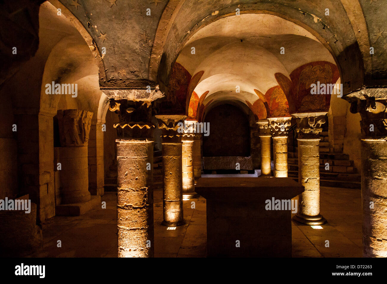 Crypt of the cathedrale of bayeux, Normandy, France Stock Photo