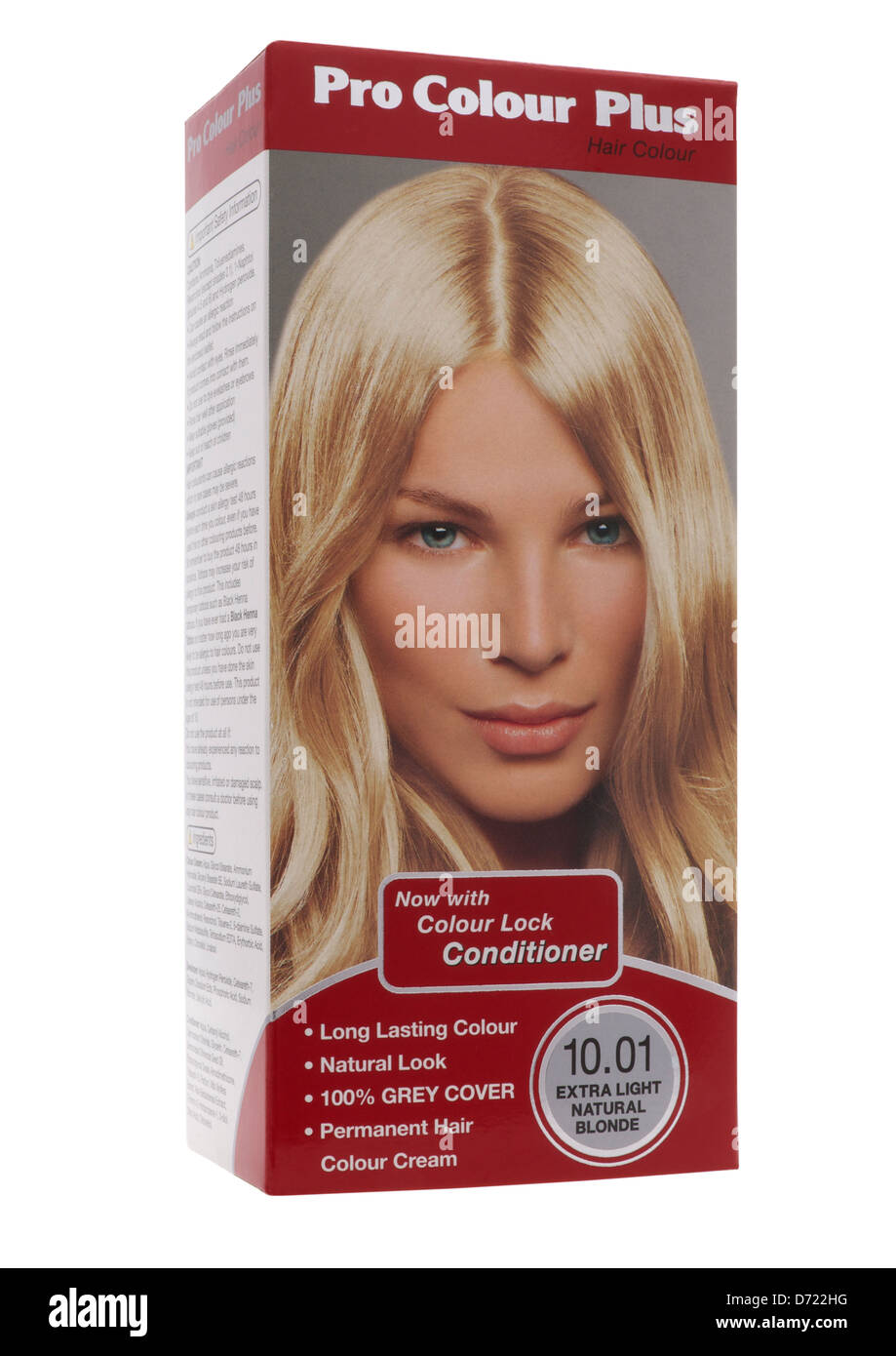 Box Of Hair Colouring Kit On White Background Stock Photo