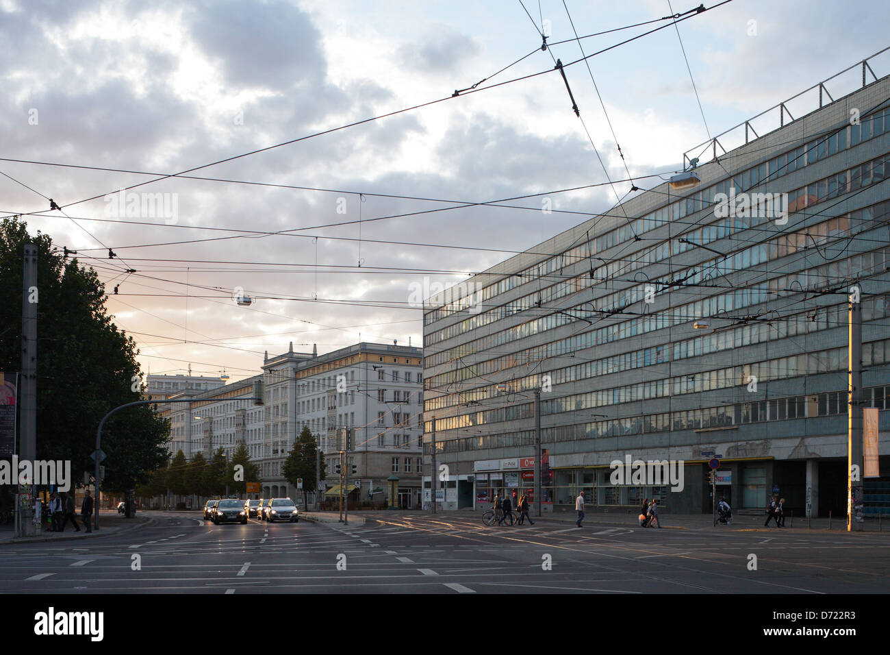 Magdeburg, Germany, ErnstReuterAllee in the center of Magdeburg Stock